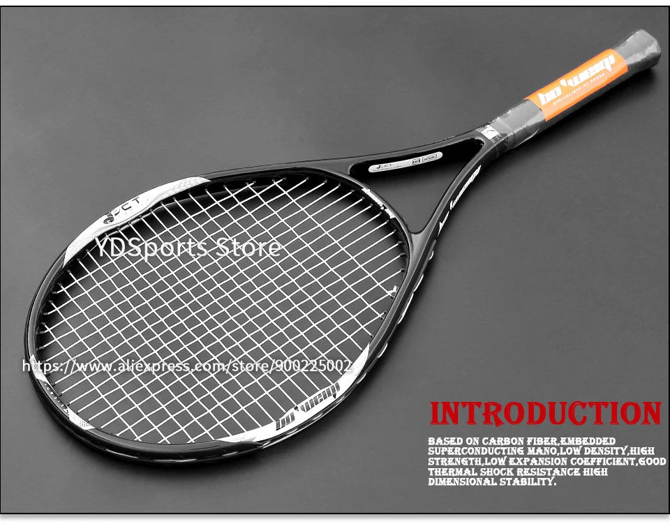 High Quality Carbon Aluminium Alloy Strung Tennis Racket For Adult Tenis Rackets 4-1/4 Inch Strings Bag Raquet Padel Men Women