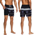 ESCATCH 2026 New Arrival Mens Swimming Trunks Compression Liner 2 in 1 Printing Quick-Dry Gym Sports Mens Shorts Zipper Pockets
