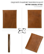 CONTACT'S Genuine Leather Passport Wallet Card Holder Coin Purse AirTag Slot Men Travel Wallet Women‘s Purse Passport Cover Bag