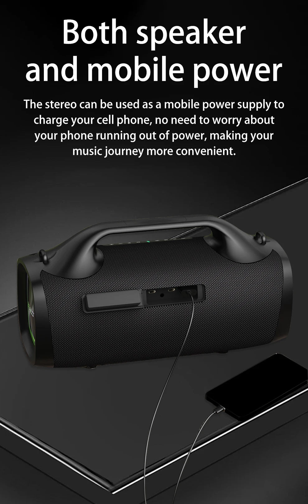 ZEALOT S79 Bluetooth Speaker 100W Portable Subwoofer HiFi Dual Pair Fast Charge 24000mAh Battery