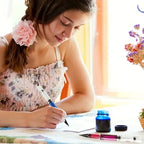Color piston brushes, watercolor brushes, self-priming paint pens (mix your own paint) for painting, calligraphy and coloring