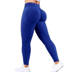Gym Seamless Women Solid Waist Yoga Pants Three-section Waist Sexy Hip-lifting Tight Sports Pants Fitness Exercise Yoga Pants