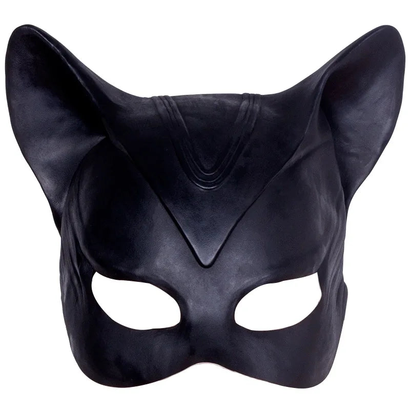 Sexy Cat Woman Selina Kyle Latex Mask Superhero Movie Cosplay Costume Halloween Party Masks