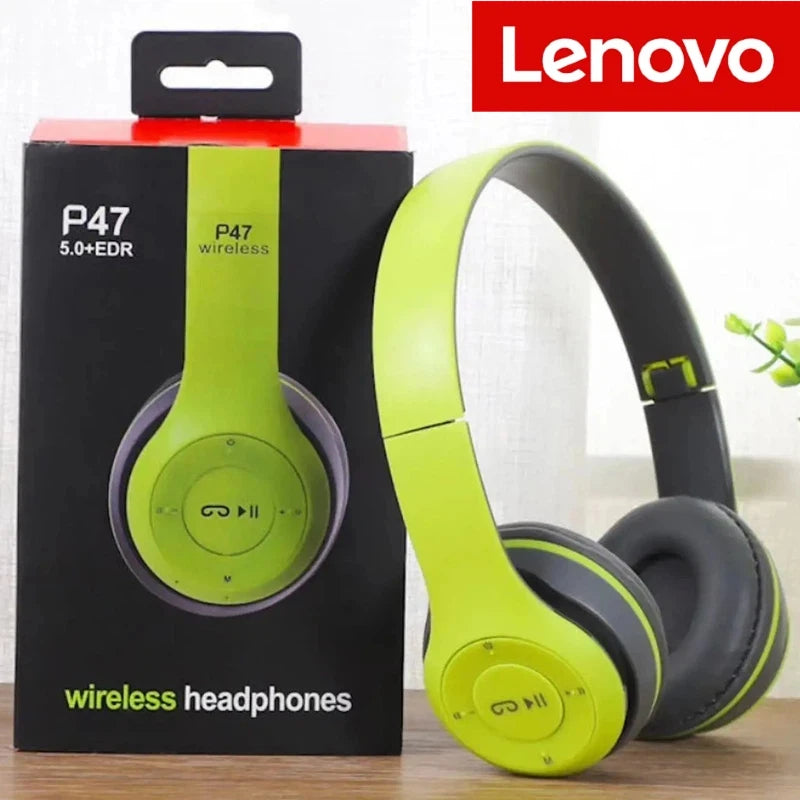 Lenovo Multifunctional Portable Foldable Headmounted Wireless Bluetooth 5.0 Headset For Bluetooth connection Wired Connection