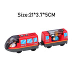 RC Electric Train Set Locomotive Magnetic Train Diecast Slot Toy Fit for Brand Wooden Railway Tracks Toys for Children Gifts
