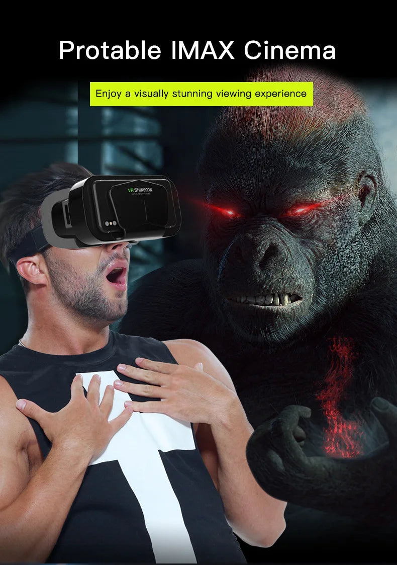 VR Glasses 3D Virtual Reality Headset Devices Helmet Lenses Goggles Smart For Smartphones Phone Cell Mobile Game Viar Viewer Set