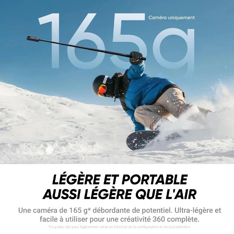 Insta360 X4 Air / X4 Action Camera - 165g light 8K 360-Degree Camera, Invisible Pole Effect Built-in want X4 Air
