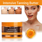 Intensive Tanning Gel & Cream Set Accelerator Bronzing Dark Skin Long Lasting Moisturizing Face Body Sunless Self Tanning Cream