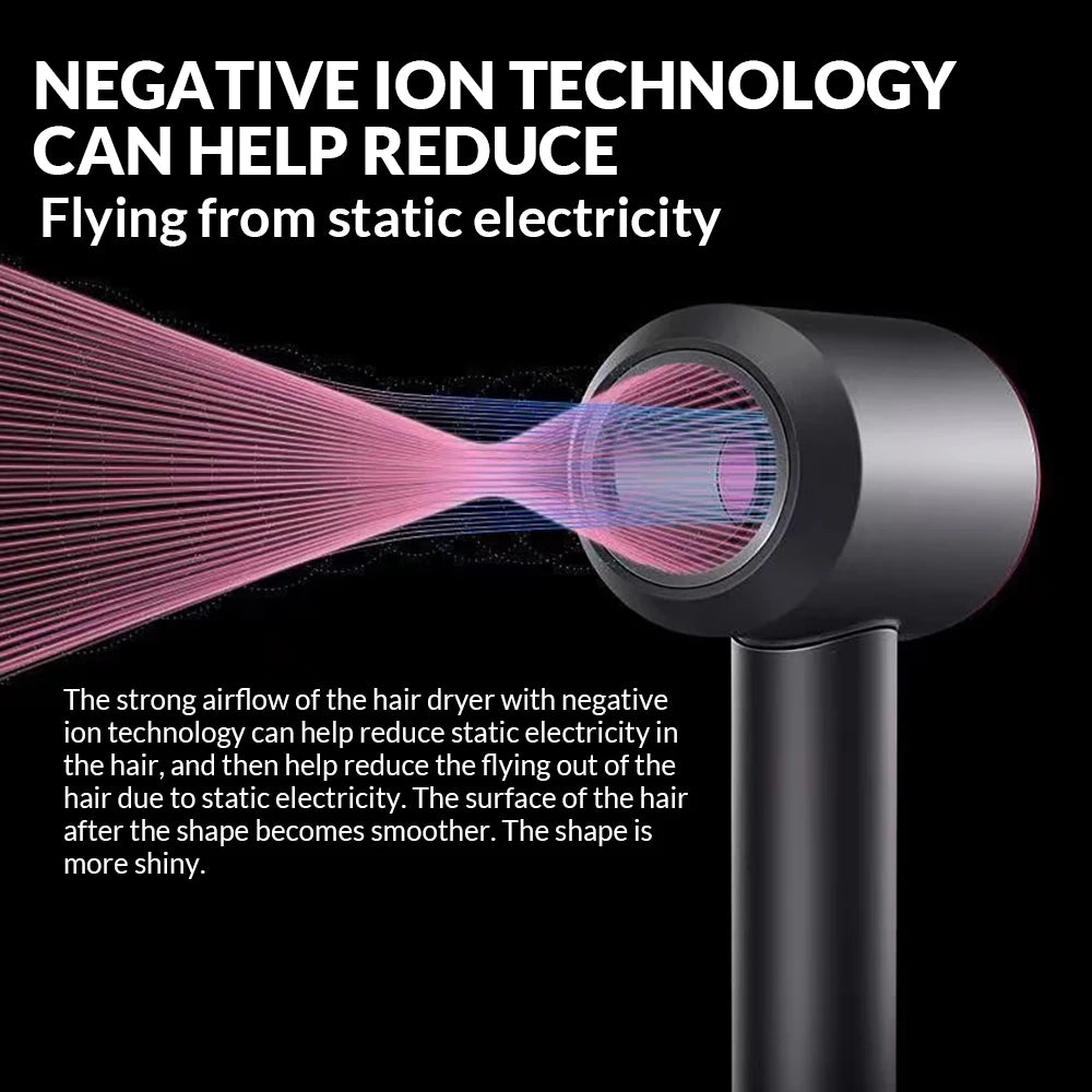 Ionic Hair Dryer 5 In 1 With Diffuser Professional Hair Care Appliances Women Salon Barber Leafless Hairdryer Super Hair Dryer