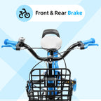 12-inch Stable Cycling Blue Kids Bike Children Bicycle Reliable Braking System Soft Cushion for Infants 2-4 Years