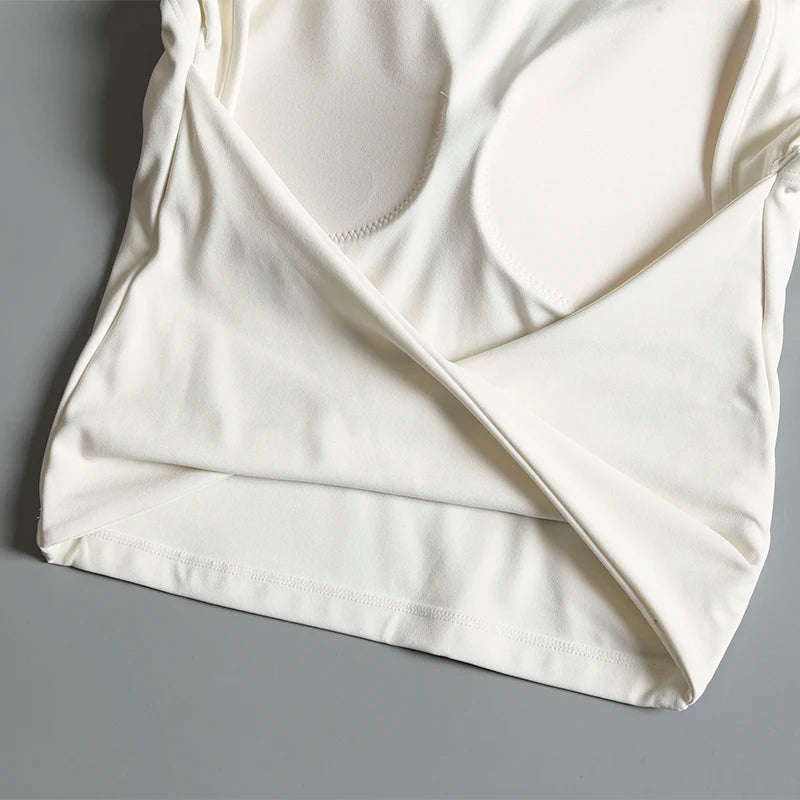 Sexy Backless Sports Vest for Women Fixed Chest Pad Tight Quick-Drying Slim Yoga Top Breathable Fitness Shirt