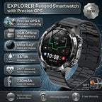 GPS Sports Smartwatch Men Women Swim Waterproof Fitness Tracker 2GB Memory Offline Maps  SpO2 Rugged Outdoor Smartwatch for Men