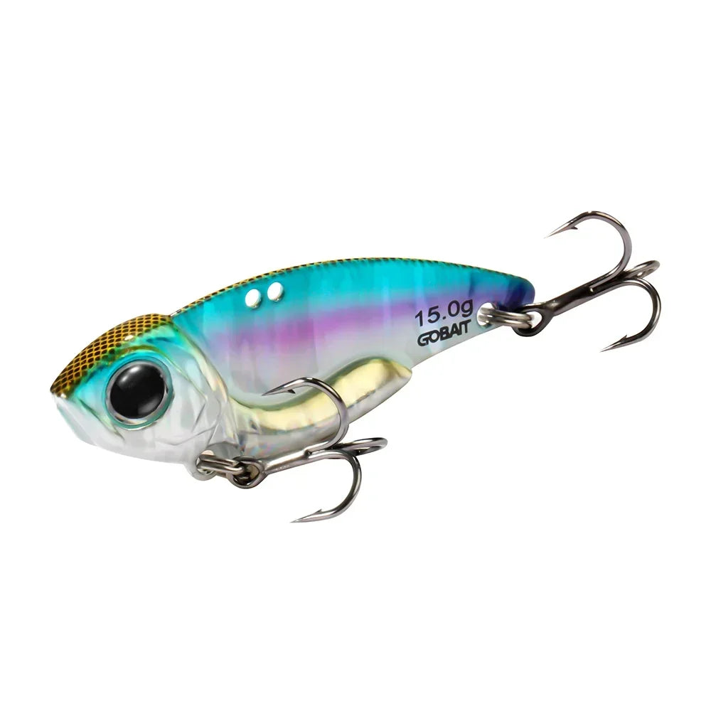 Metal Jig VIB Lure 7g 10g 15g Spoon Spinner Laser Painting Fishing Tackle Treble Hooks Swimbait Pesca Bait Spinnerbait VIBRATION