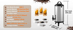 SucceBuy  Stainless Steel Insulated Beverage Dispenser 2 Gallon 7.6 Liter Thermal Hot and Cold Drink Server Dispenser