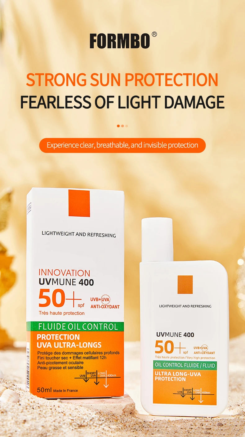 SPF50+ Sunscreen Lotion Lightweight Non-Greasy UV Protection Face Body Sunscreen Lasting Moisturizing Refreshing Sunburn Defense
