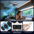 Sunster 12V/24V Fast Cooling Roof Air Conditioner Electric Cool RV Rooftop Parking for Truck Camper Van Caravans Motor home