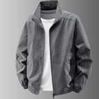 Men's Stand Collar Jacket Spring Breathable Lightweight Anti-Wrinkle Windbreaker Outdoor Sport Casual Quick-Drying Work Jackets