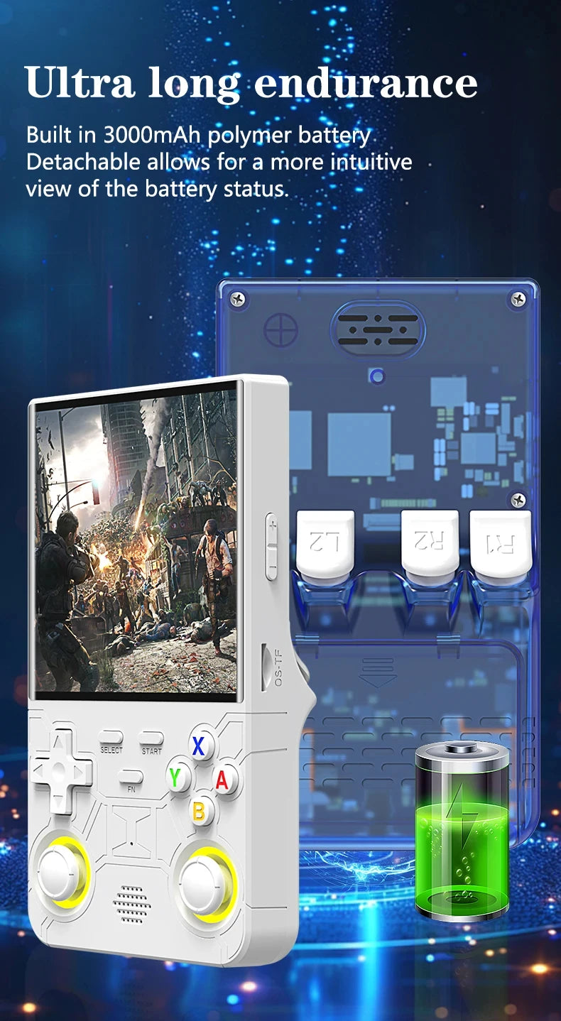 R36Ultra 4.0-inch Retro Handheld Game Console 128GB Portable Video Player Open-Source Linux System for Gaming