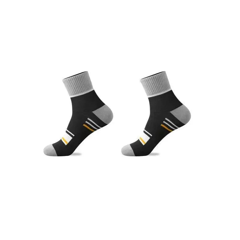 Men's 100% Cotton Casual Socks for Spring and Summer, Men's Antibacterial & Deodorant Business Socks, High-Quality Sports Socks
