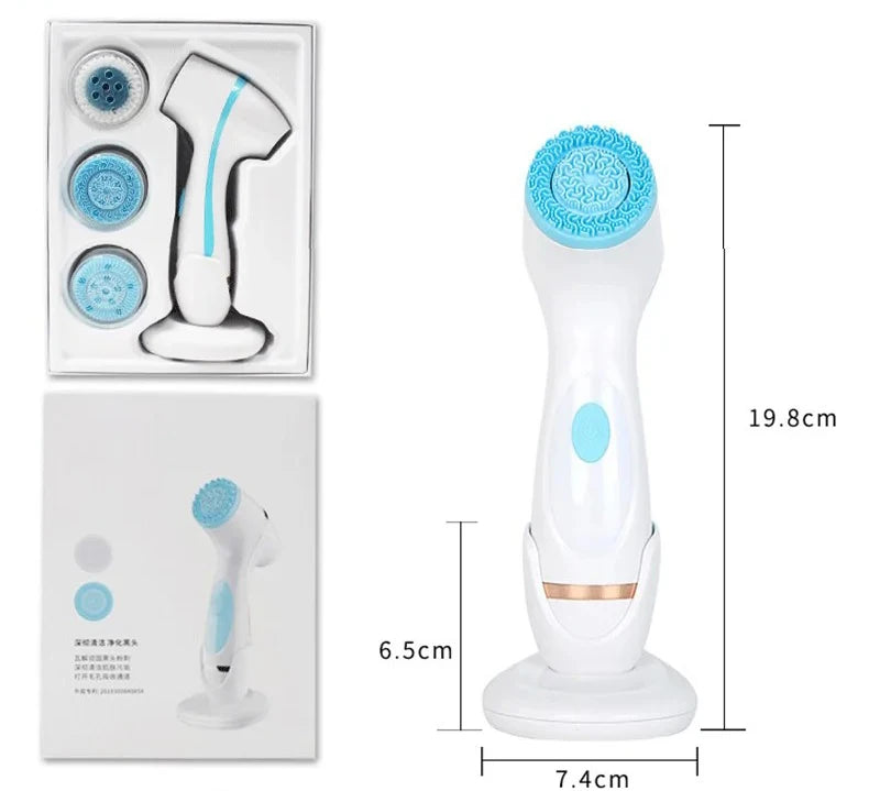 NEW Cleansing Brush Sonic Nu Face Rotating Cleansing Brush Galvanica Facial Spa System Can Deeply Clean and Remove Blackheads