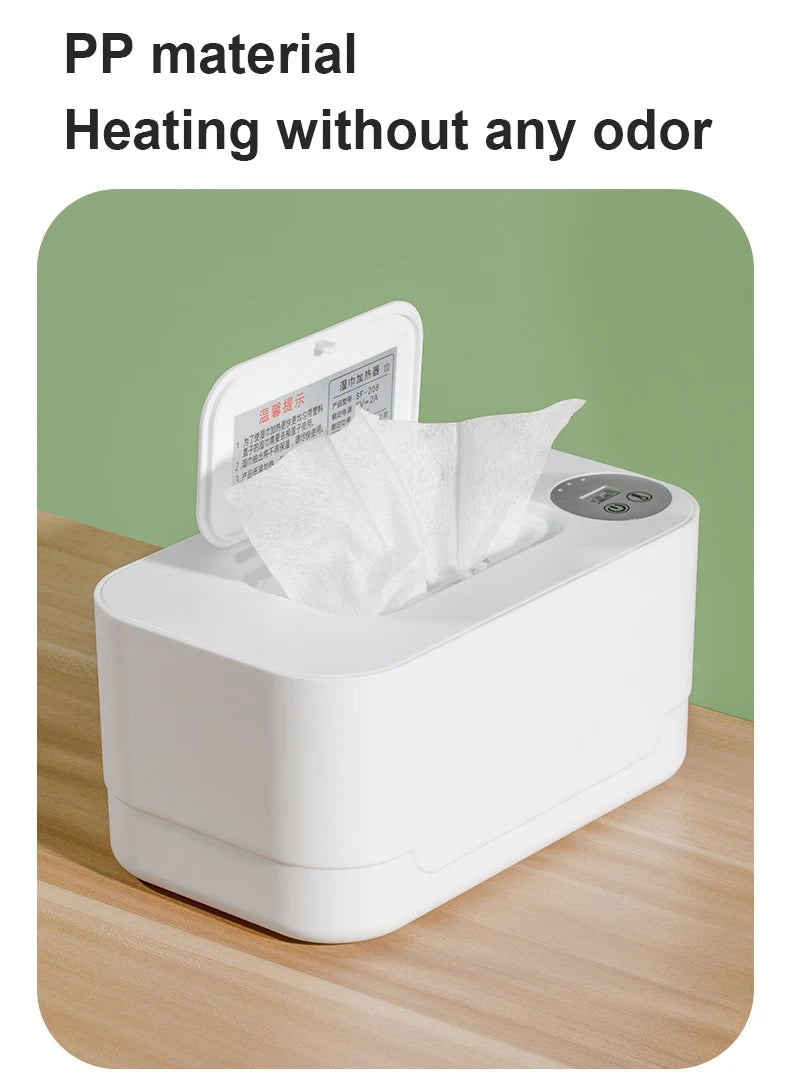Baby Wipes Heater Wet Towel Dispenser Thermostat Warmer Tissue Paper Case Napkin Electric Heating Insulation Storage Box Holder