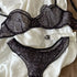 French Ultra Thin Lingerie Set Sexy Lace Floral Prints Bra Fashion Women Underwear Mesh Breathable Intimates Bras and Thong Sets