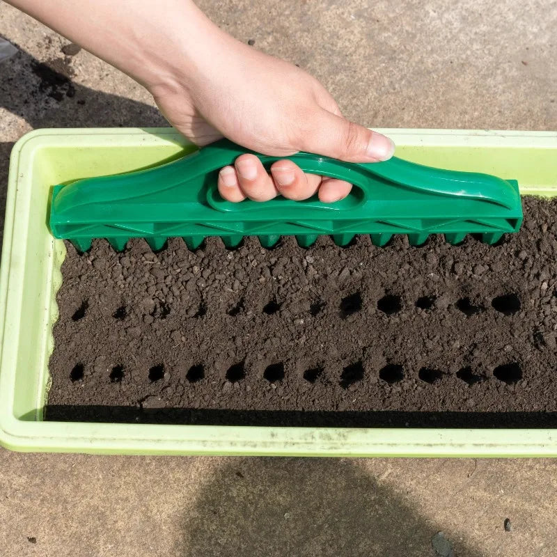 Hand Dibbler 12-Hole Fast Seeding Seed-in Soil Digger and Soil Spacer Planting Aids for Efficient Gardening Garden Seeder Tool