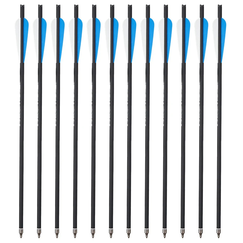 Carbon Crossbow Arrow with Replaced Arrowhead, Archery Bolts, Shooting Accessories, Hunting, ID8.8, OD7.6, 20"
