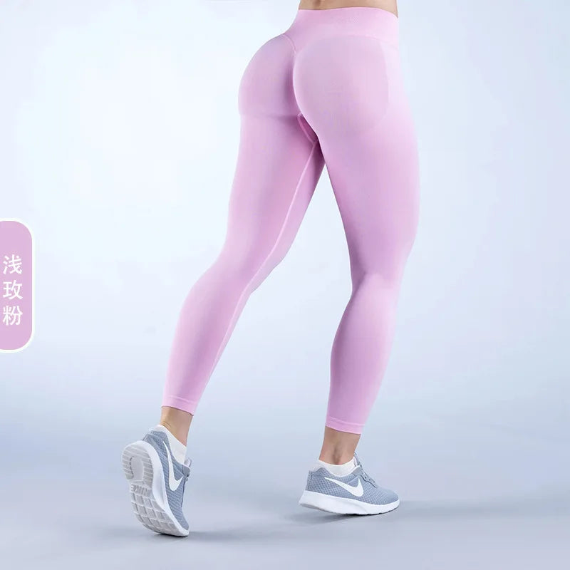 Women's High Waist Seamless Yoga Leggings Tummy Control Butt Lifting Workout Pants Soft Athletic Leggings for Gym Fitnes Running