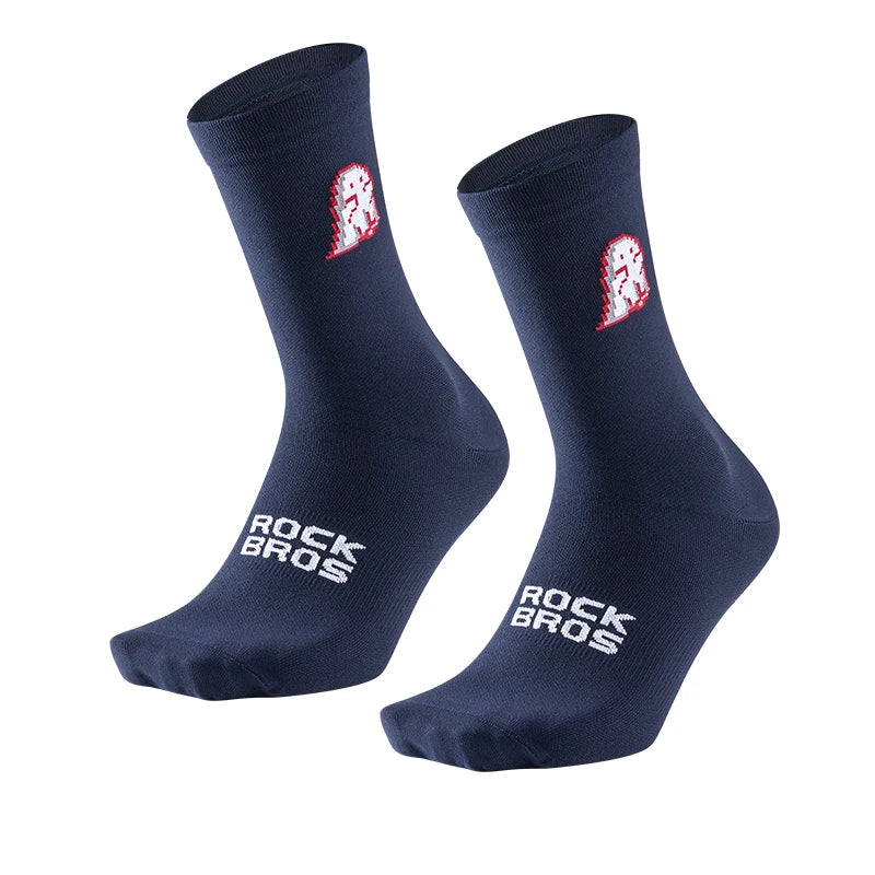 ROCKBROS Cycling Socks Breathable Sweat-wicking High Elastic Soft Knee-high Socks Men Women Outdoor Sports Jogging Cycling Socks