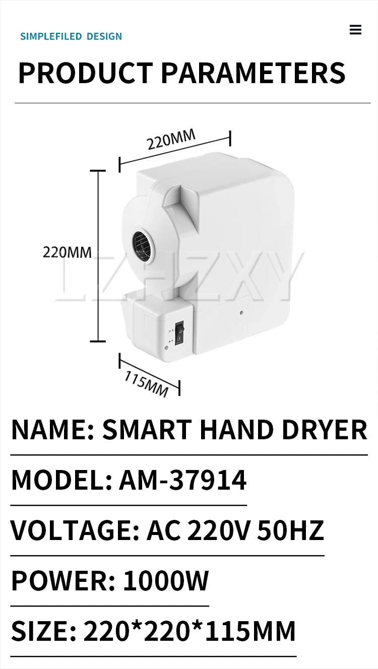 Hand dryer, fully automatic induction high-speed hand dryer, embedded in concealed wall cabinet, hand dryer combination cabinet