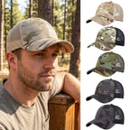 Outdoor Baseball Caps Adjustable Snapback Hat Breathable Mesh Sunscreen Hat Sports Hunting Hiking Camping Anti-UV Baseball Caps