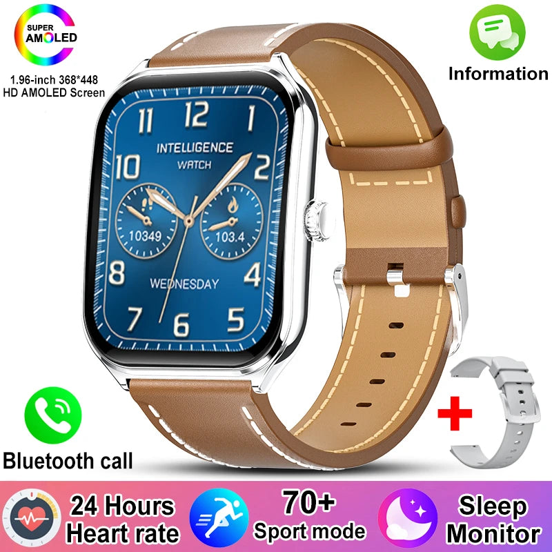 New For OPPO Ultra Thin Smart Watch Men AMOLED HD Screen Always Show Time Heart Rate Bluetooth Call Sports Waterproof Smartwatch