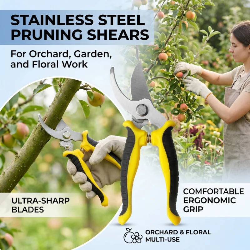 Stainless Steel Professional Gardening Shears Pruning branches Fruit trees Flowers Household Pruning Tools Shears Main image