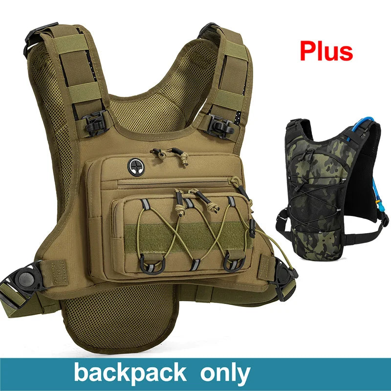 Running Chest Pack Hydration Vest For Cycling Hiking Bicycle Race Marathon Bag Men Women Sports Tactical Pouch Camping Backpack