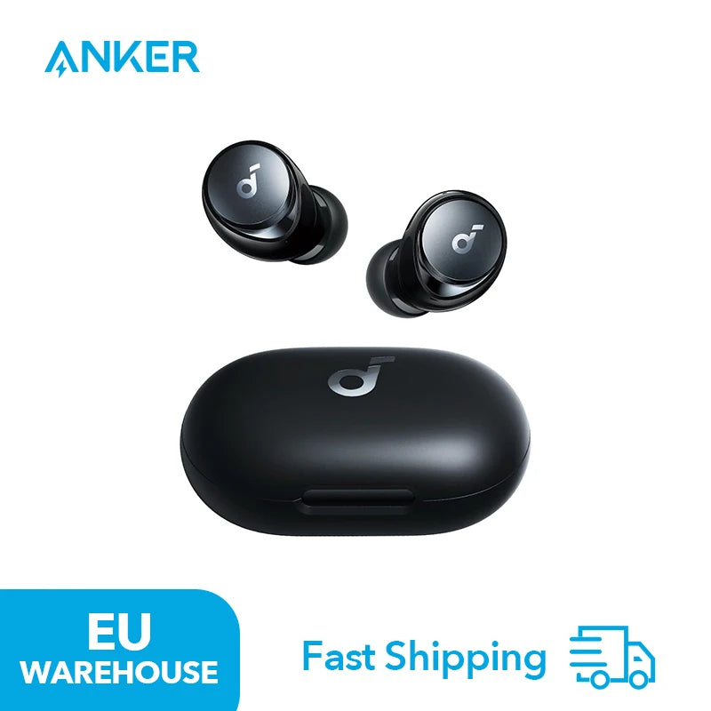 (EU stock) Soundcore by Anker Space A40 Bluetooth headphones, 98% automatic noise cancellation, wireless earbuds