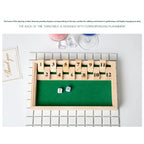 Wooden Shut Box Dice Board Game Classic Tabletop Version With 12 Numbers Pub Style Traditional Family Party Board Game Indoor