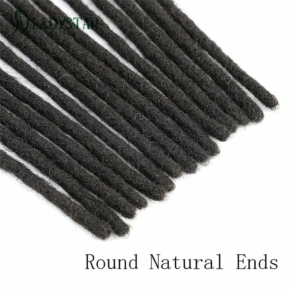 Human Hair Dreadlocks Extensions Brazilian Real Human Hair locks Extensions Handmade Dreadlocks for Women/Men 8-24 Inch