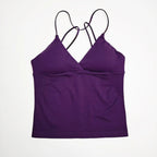 NCLAGEN Vision Twist Front Longline Top Women's Seamless Thin Straps Yoga Gym Workout Vest Running Tank Tops Fitness Clothing