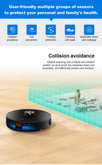 Liectroux / LILIN X6 Robot Vacuum Cleaner,Laser System,Wet Dry Mopping,6500Pa, Multi-Floor Map,Zone Cleaning,APP Restricted Area