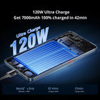 EU Version realme GT 7T 5G Smartphone Dimensity 8400-MAX 6.8inches 120Hz Display 7000mAh 120W SUPERVOOC Charge Camera  50MP