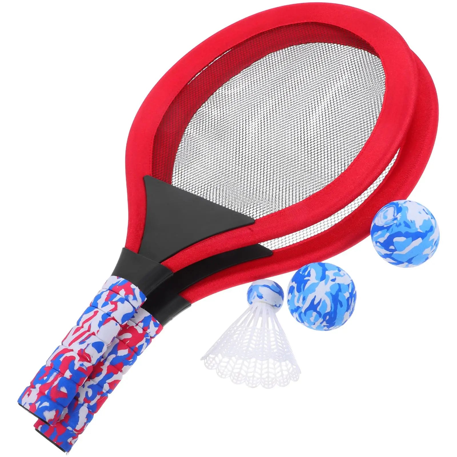 Eva Durable Kids Tennis Rackets Set Lightweight Children Beach Ball Sports Game Plastic Outdoor Racquet Sports Multi