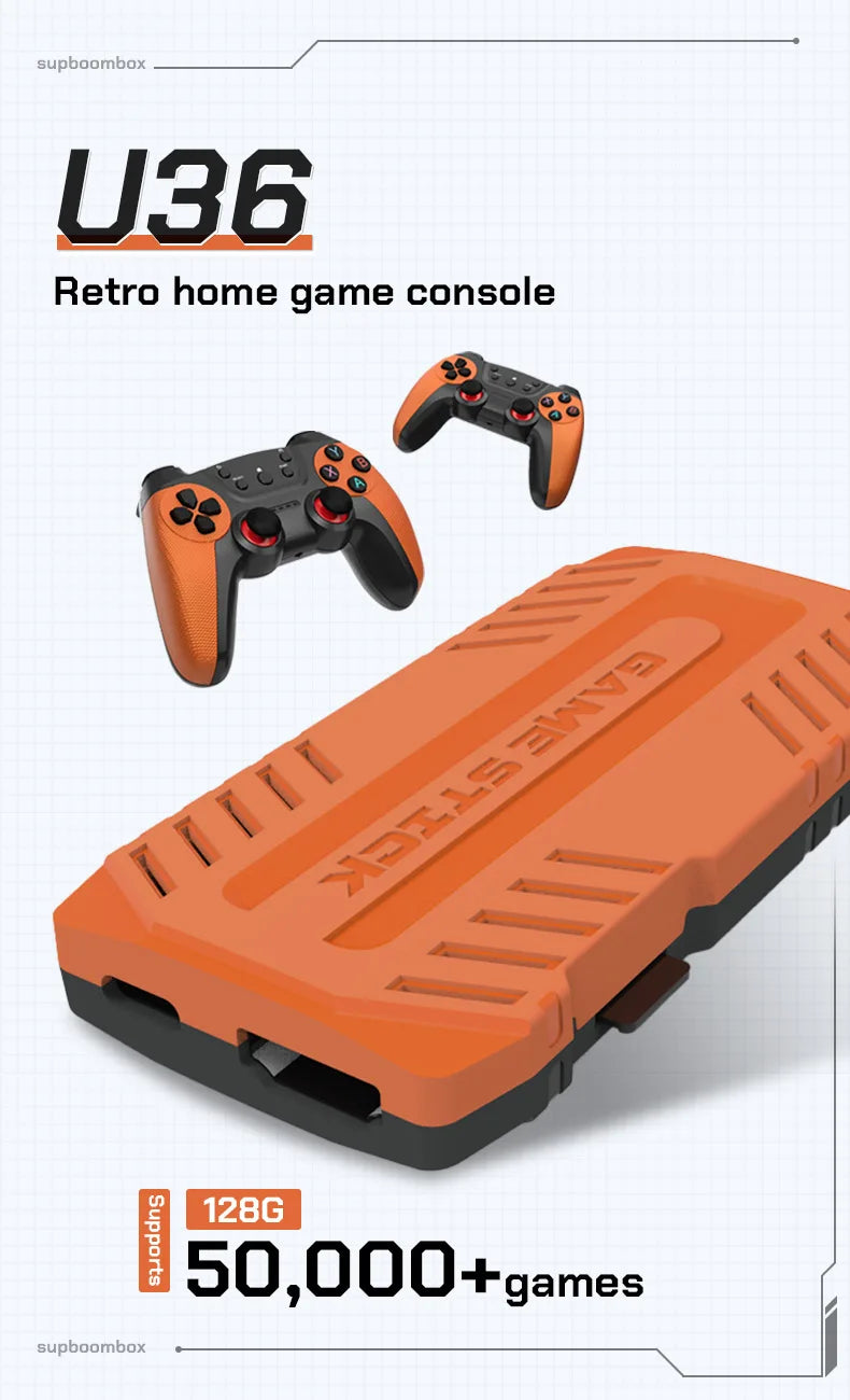 U36 Game Joystick with 50,000+ games pre-installed, 4K HD output, Retro game console, 3D, 40+ emulators, PSP, PS1