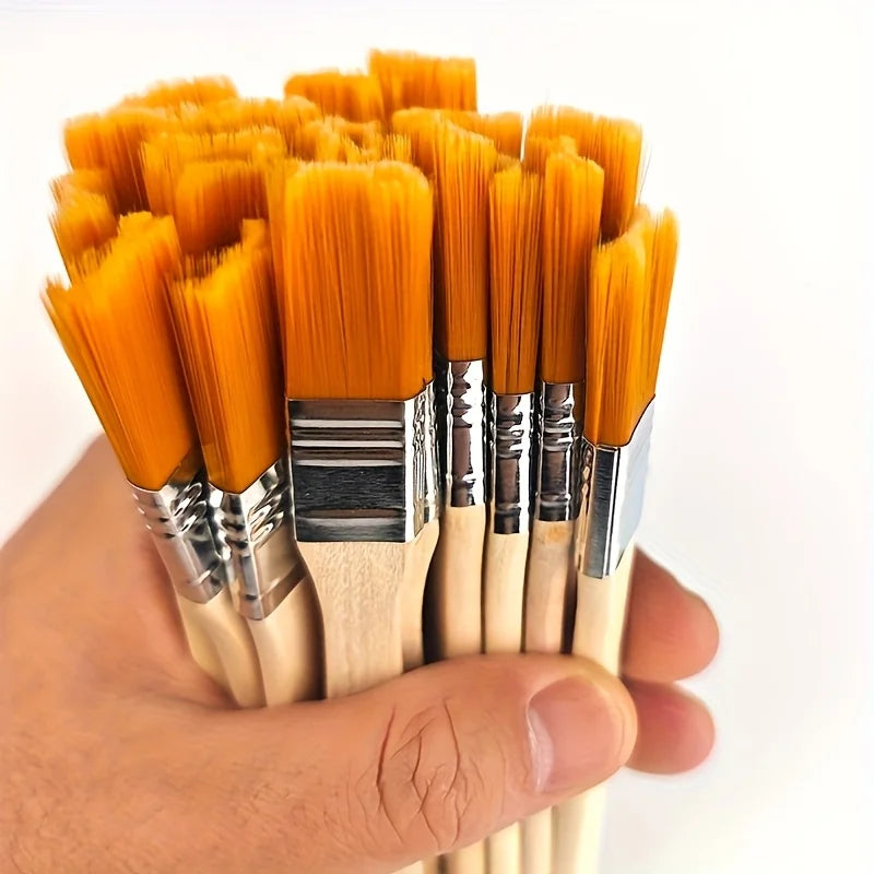 20pcs Small Nylon Bristle Oil Painting Brushes,BBQ Brush Large Medium Small Paint Brushes,Art Pen Brush Nylon Brushes,Tool Brush