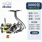 Okuma All Metal Fishing Reel Shallow Line Cup 15KG Anti Seawater Corrosion Rotating Reel 1000-5000