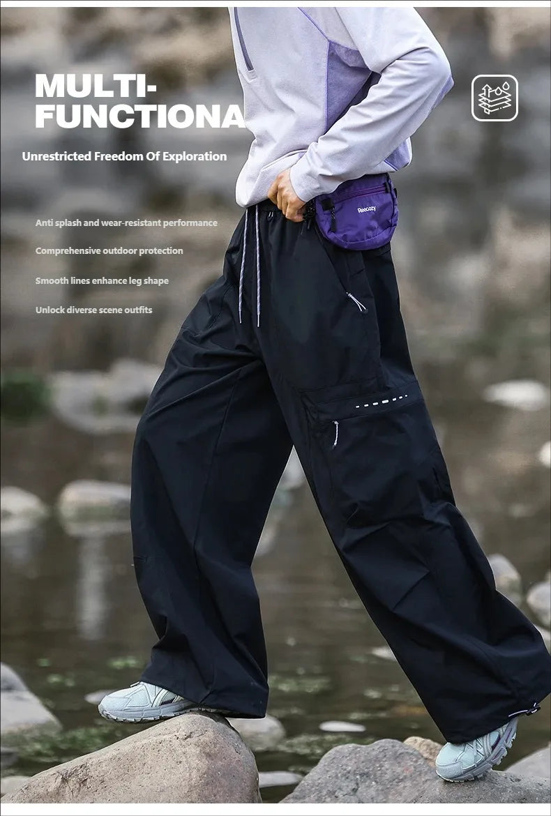 CHRLCK Men's Hiking Cargo Pants Waterproof Outdoor Quick Dry Lightweight Ripstop Women Camping Fishing Climbing Hunting Trousers