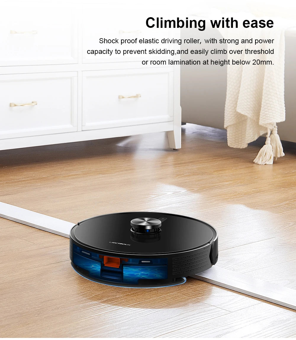 Liectroux / LILIN X6 Robot Vacuum Cleaner,Laser System,Wet Dry Mopping,6500Pa, Multi-Floor Map,Zone Cleaning,APP Restricted Area