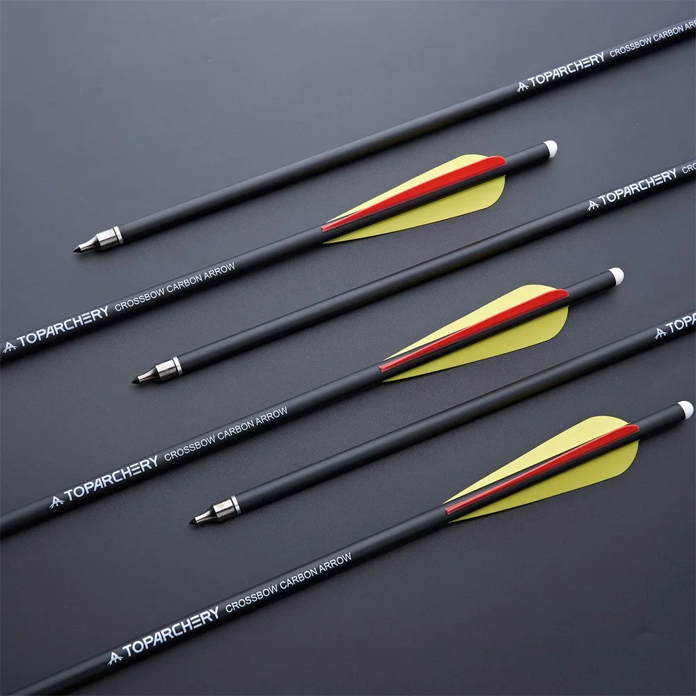 Carbon Crossbow Arrow with Replaced Arrowhead, Archery Bolts, Shooting Accessories, Hunting, ID8.8, OD7.6, 20"
