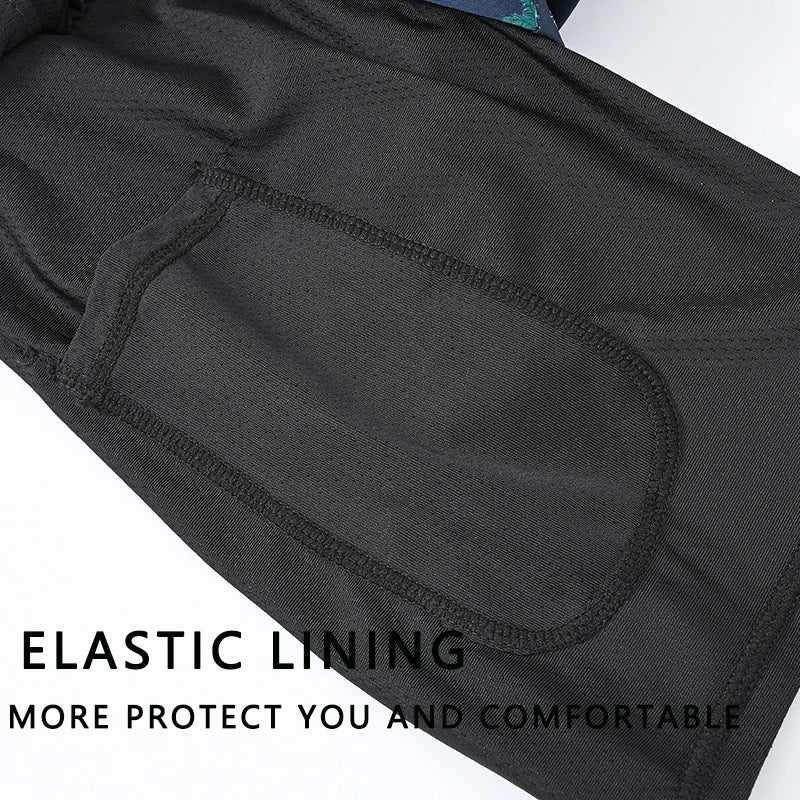 ESCATCH 2026 New Arrival Mens Swimming Trunks Compression Liner 2 in 1 Printing Quick-Dry Gym Sports Mens Shorts Zipper Pockets