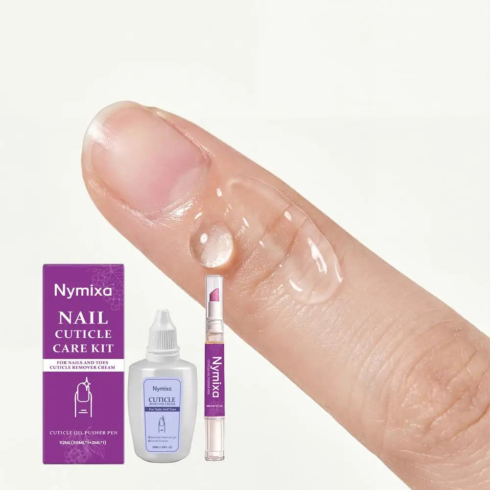 1/2set Nail Cuticle Care Kit,Nail Soften Oil Cuticle Remover for Gel Overgrown Cuticles Soften Eliminating Exfoliant for Nails